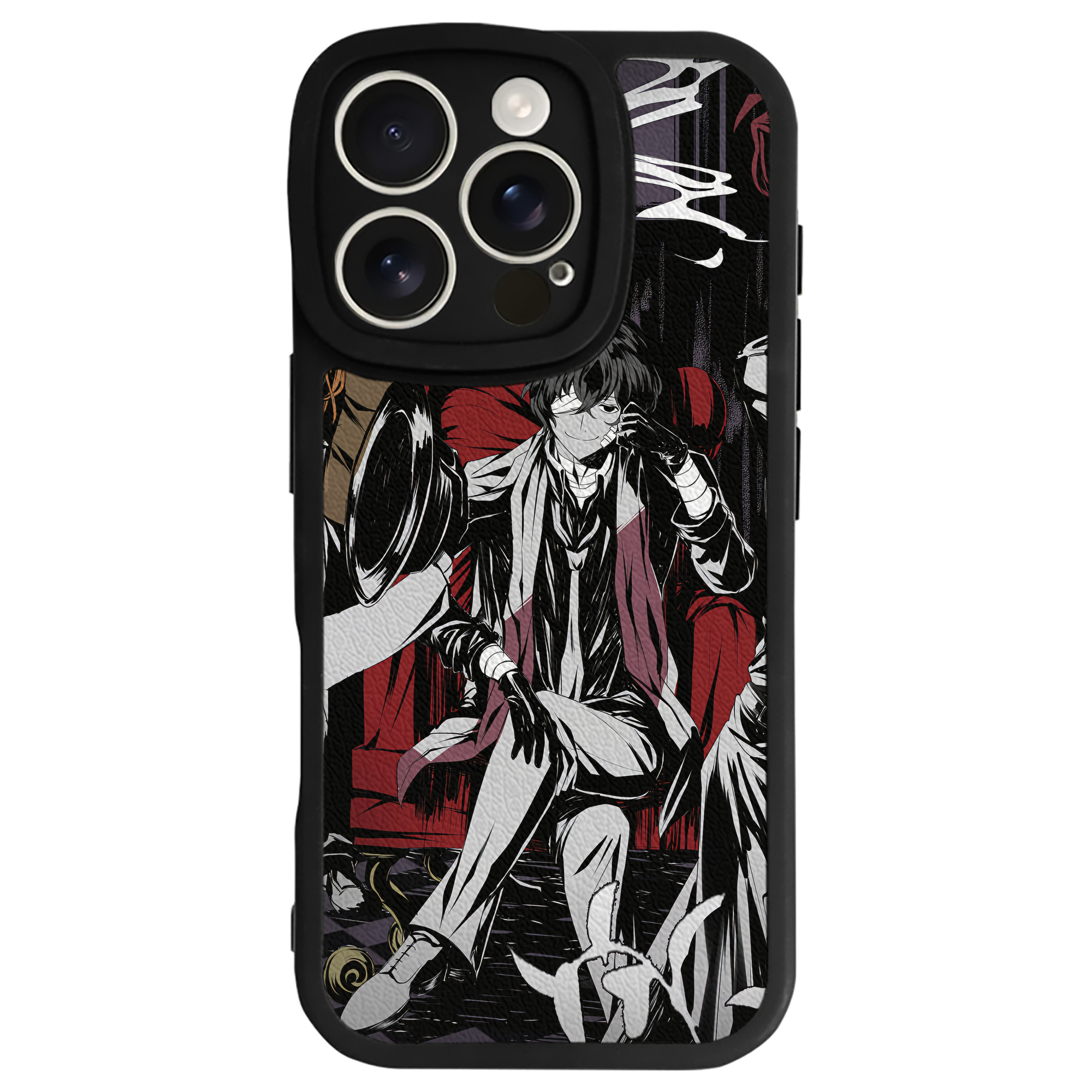 （画像用） 文豪ストレイドッグス Bungo Stray Dogs 【iPhone 16シリーズ対応】シリコンスマホケース（レザー調） 材質：シリコン